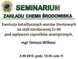 Seminarium mgr Wilkosz